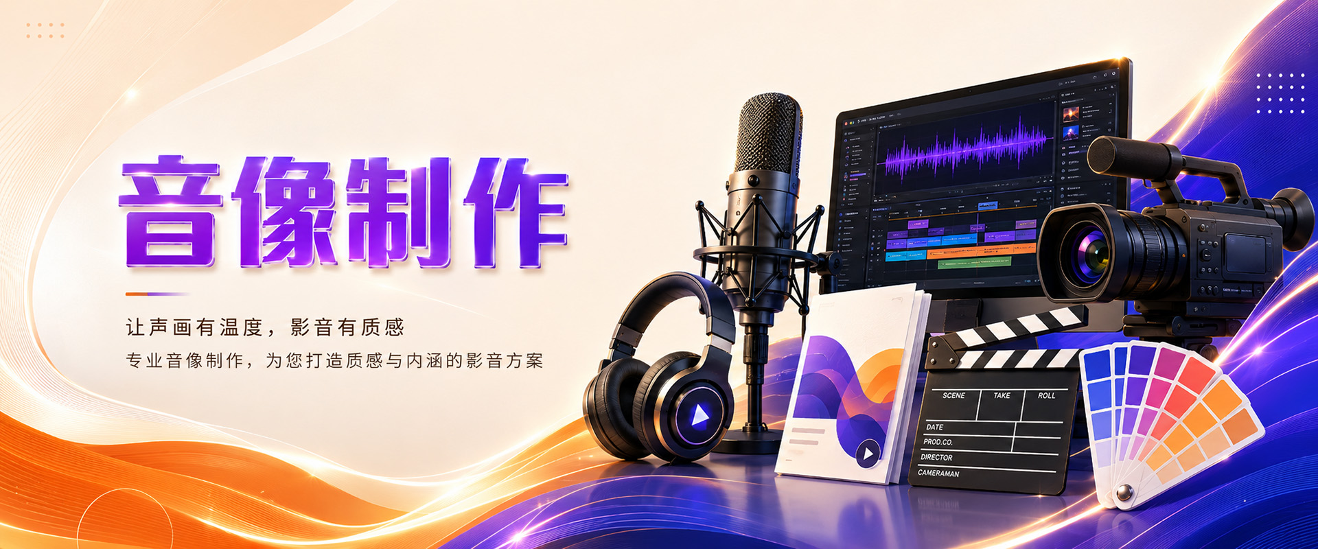 专注于活动直播、影视拍摄、音乐制作、广告设计、新媒体运营！